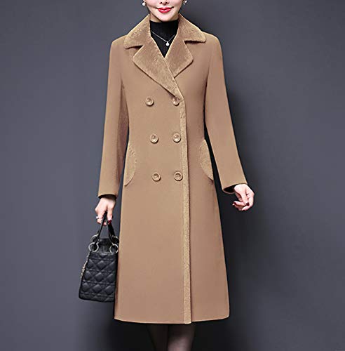 Aprsfn Women's Double-Breasted Wool Blend Pea Coat