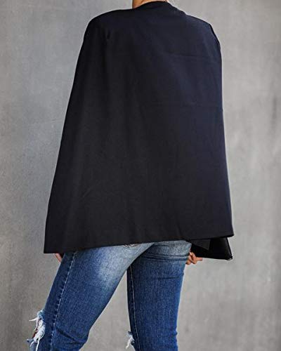 GAMISOTE Women's Split Sleeve Cape Blazer Jacket