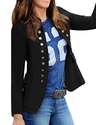 luvamia Women's Open Front Work Blazer Jacket