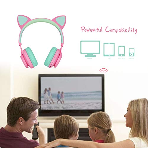 Riwbox Cat Ear Bluetooth Headphone
