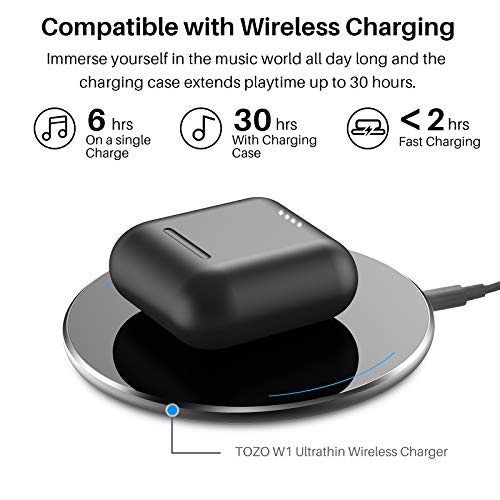 TOZO T6 True Wireless Earbuds with Touch Control and Wireless Charging