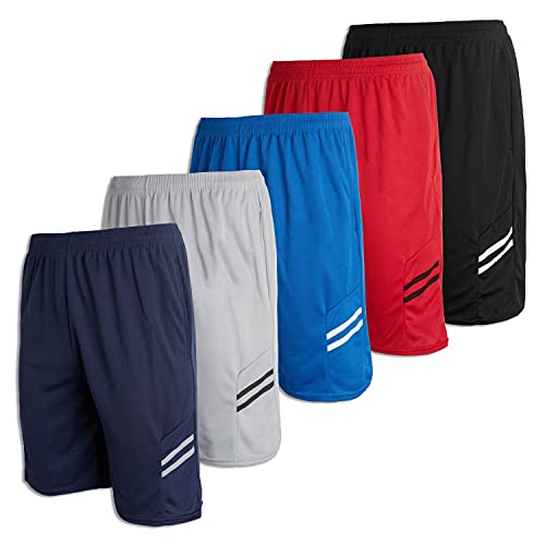 Big Boys Youth Clothing Knit Mesh Active Shorts, Set of 5