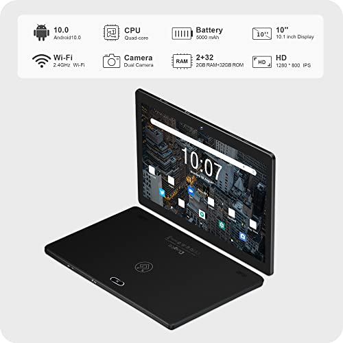 qunyiCO Y10 10-Inch Android 10.0 Tablet with Quad-Core Processor, 2GB RAM and 32GB Storage