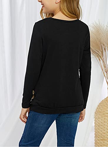 Blibea Girls Black Long Sleeve Tunic Top - Size 10-11