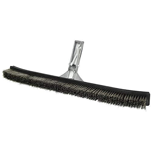 Poolmaster 18-Inch Aluminum-Back Algae Brush with Stainless Steel Bristles