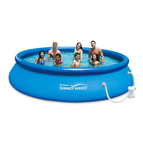 Summer Waves 15ft Quick Set Inflatable Pool with Filter Pump