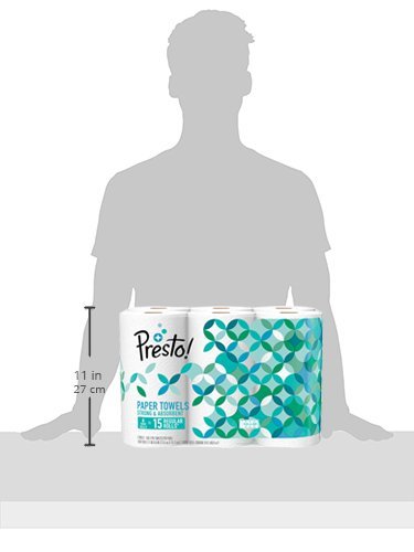 Presto! Flex-a-Size Paper Towels, Huge Roll, 6 Count