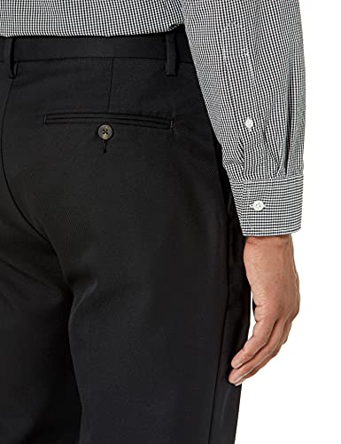 Amazon Essentials Men's Slim-Fit Flat-Front Dress Pants, Black, 32W x 34L