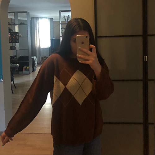 Geometric Argyle Sweater