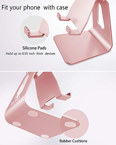 CreaDream Adjustable Aluminum Cell Phone Stand in Rose Gold