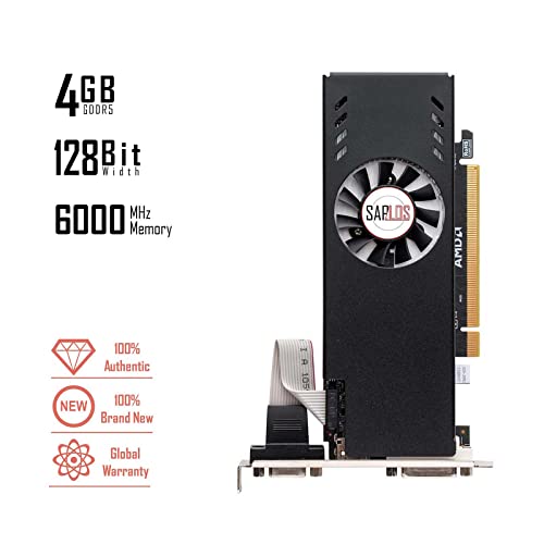 SAPLOS Radeon RX 550 Graphics Card, 4GB, 4k@60Hz Output, Computer GPU