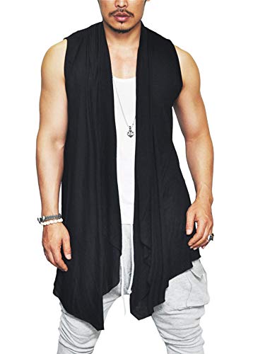 Ruffle Shawl Collar Cardigan Vest