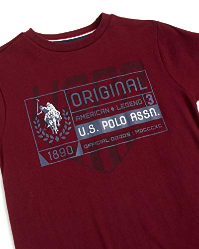 U.S. Polo Assn. Boys' Sweatshirt Set - 3 Piece Lightweight Hoodie and Short Sleeve Shirt Set