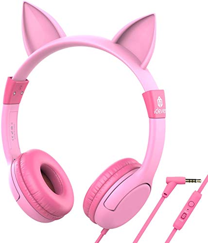 iCleverCat Ear Kids Headphones with Mic