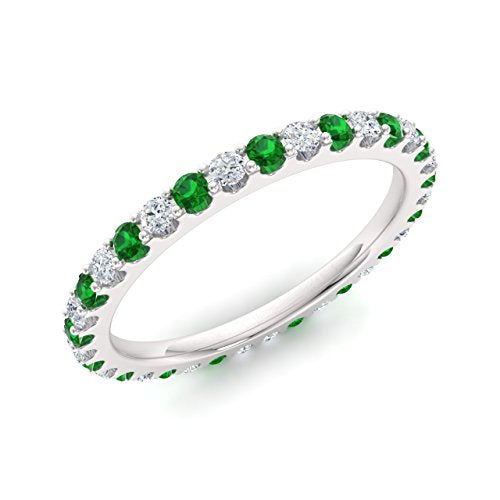 Diamondere Emerald Diamond Wedding Ring