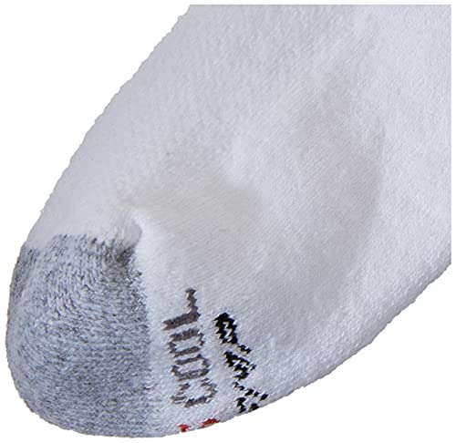 Men's Comfort Cool Crew Socks (6-Pack, White/Grey)