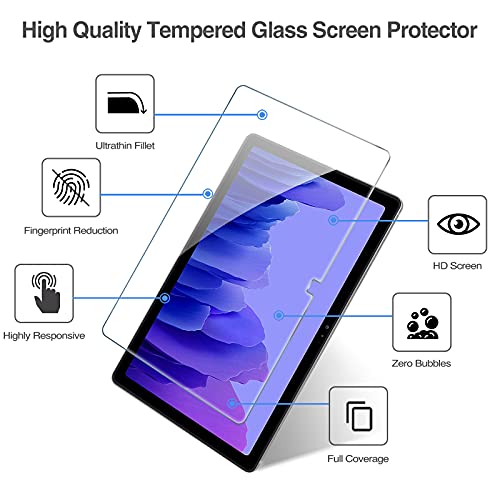 [2 Pack] ProCase Galaxy Tab A7 10.4 2020 Screen Protector T500 T505 T507, Tempered Glass Screen Film Guard for 10.4 Inch Galaxy Tab A7 2020 Tablet SM-T500 SM-T505 SM-T507