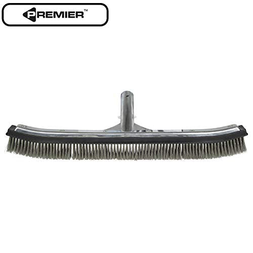 Poolmaster 18-Inch Aluminum-Back Algae Brush with Stainless Steel Bristles