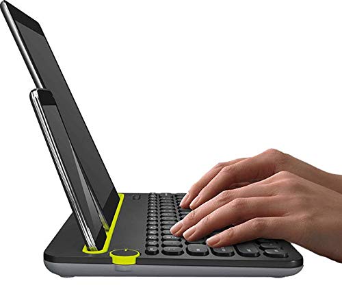 Logitech K480 Bluetooth Multi-Device Portable Wireless Keyboard with Integrated Stand Phone Holder