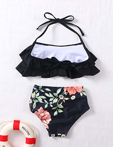 XUNYU Black Halter Neck Bikini - Girls Size 11-12 Years