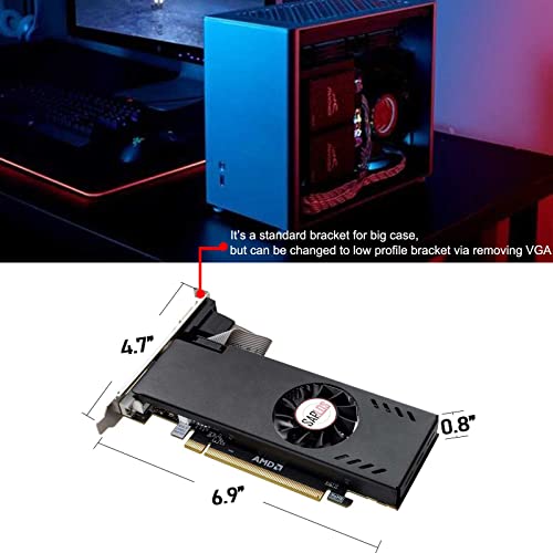 SAPLOS Radeon RX 550 Graphics Card, 4GB, 4k@60Hz Output, Computer GPU