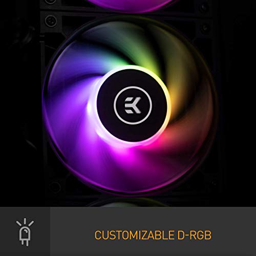 EK 240mm AIO D-RGB CPU Liquid Cooler with High-Performance PMW Fans