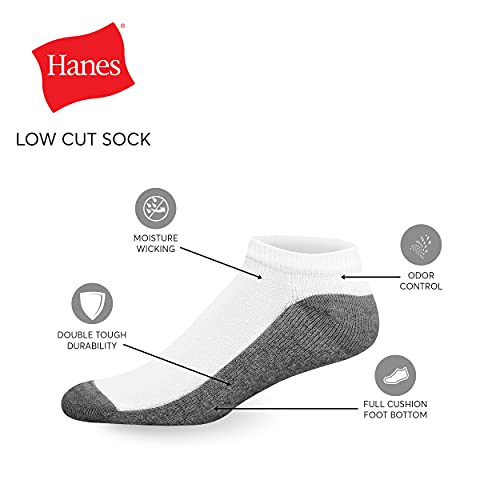 Men's Max Cushion Low Cut Socks (6-Pack, White)