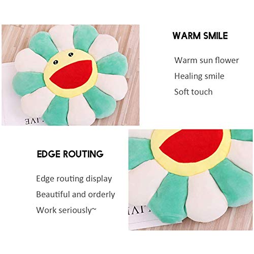 Flower Plush Sunflower Seating Cushion - Rainbow