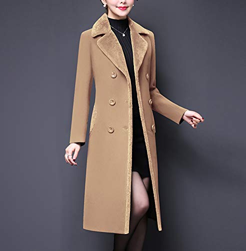 Aprsfn Women's Double-Breasted Wool Blend Pea Coat