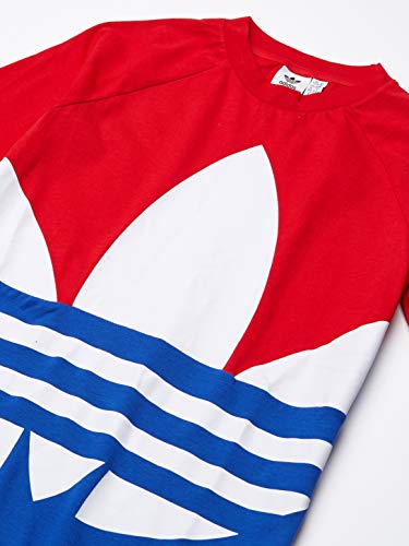 adidas Originals Youth Large Trefoil Tee, Scarlet/Royal/White, XL