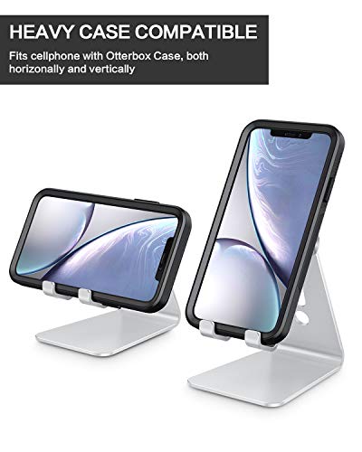 OMOTON C2 Adjustable Aluminum Cell Phone Stand in Silver
