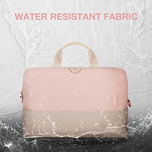 Laptop Bag for Women,BAGSMART 15.6 Inch Laptop Case Slim Computer Bag Briefcase,Pink