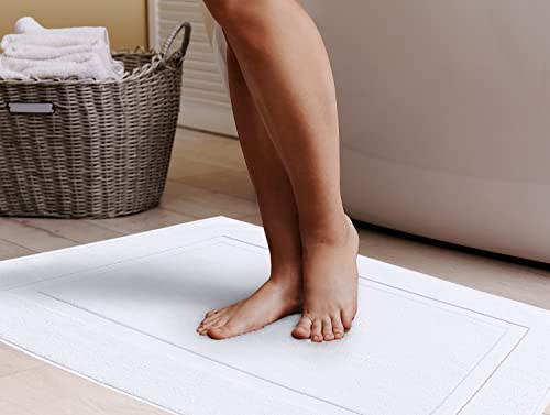 Utopia Towels Cotton Banded Bath Mats - Pack of 2