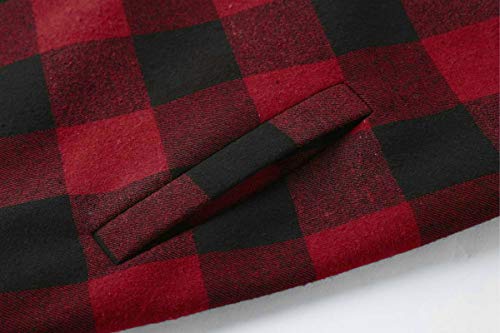 Men's Fleece Buffalo Plaid Jacket, Sherpa Lined