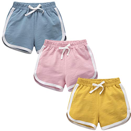 3-Pack Cotton Athletic Shorts for Big Girls