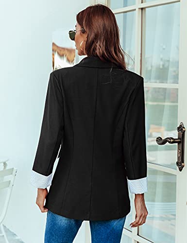 Genhoo Women's Button Blazer Jacket