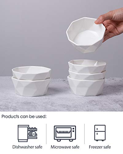 Geometric Porcelain Ramekins by Delling - Set of 6