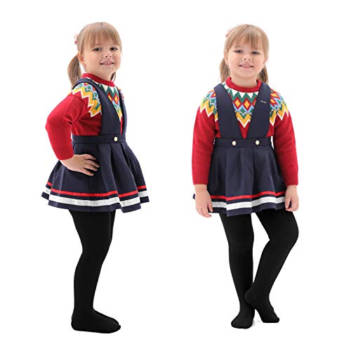 Epeius Little Girl Seamless Knit Tights 4-Pack