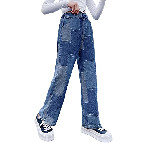 Baggy Elastic Wide Leg Jeans for Girls