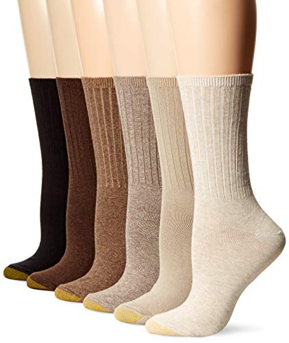 Gold Toe Women's Crew Socks, 6 Pairs