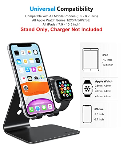 2-in-1 Desktop Stand for iPhone and Apple Watch - OMOTON Apple Watch Stand