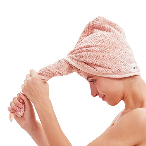 2 Pack Hair Towel Wrap with Button