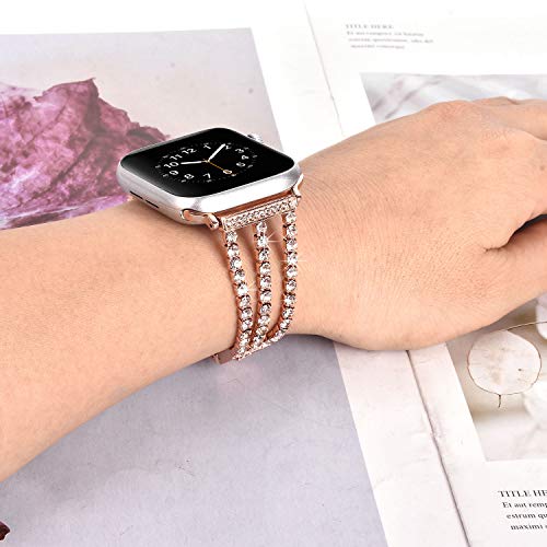 Rose Gold Rhinestone Apple Watch Band