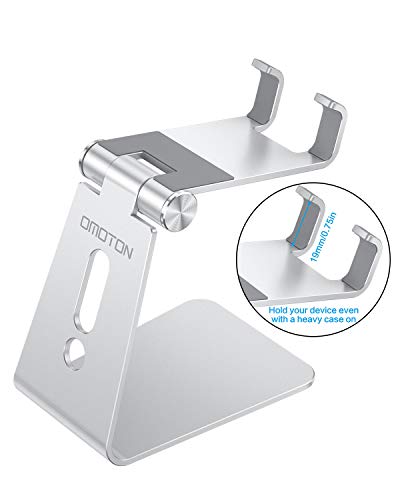 OMOTON C2 Adjustable Aluminum Cell Phone Stand in Silver