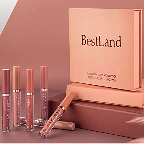 Matte Liquid Lipstick Set, 6pcs