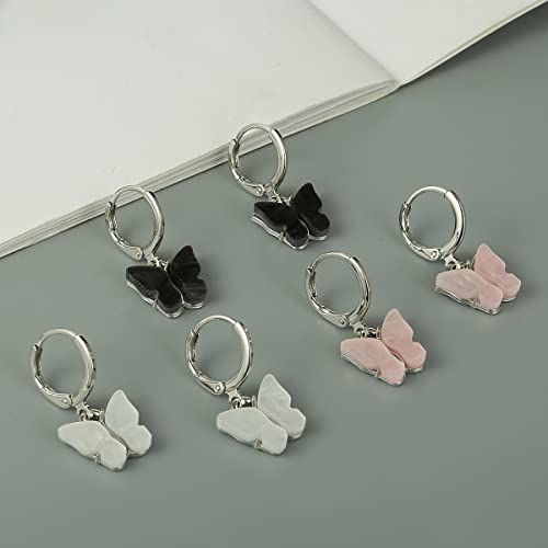Butterfly Star Hoop Earring Sets for Girls