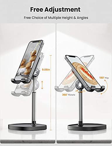 LISEN Cell Phone Stand, Angle Height Adjustable Phone Stand for Desk, Phone Holder Stand