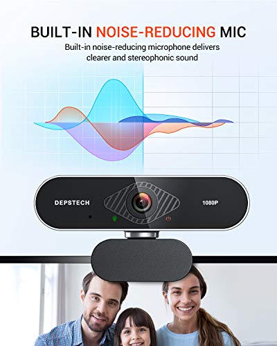 Webcam with Microphone, DEPSTECH 1080P HD Webcam and Gaming