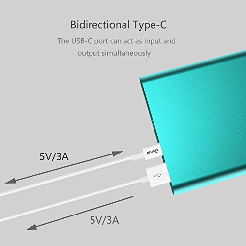 BONAI 12000mAh Portable Charger with USB C High-Speed Charging for iPhone and Samsung