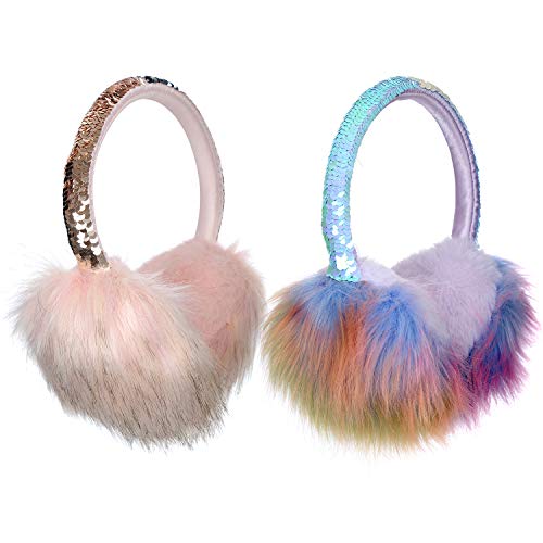 Girls Sequin Ear Muffs (Set of 2)